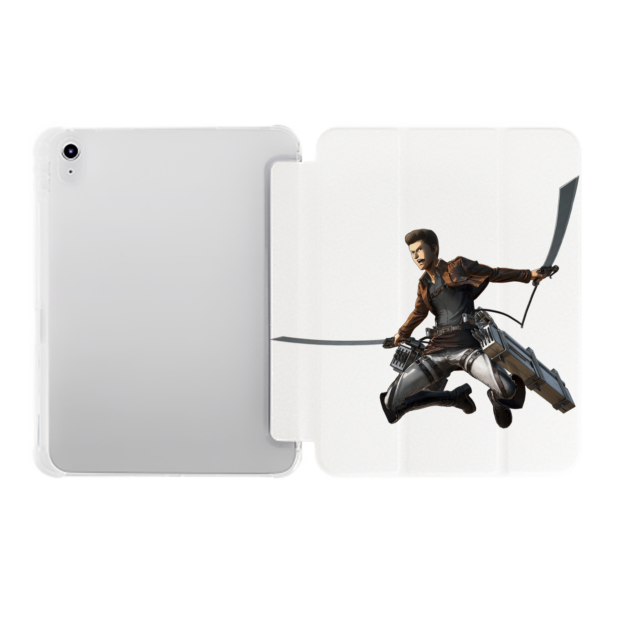 （画像用） 進撃の巨人 Attack on Titan IPad ケース ペン収納付き 三つ折りスタンド PUレザー×シリコン 対応機種9.5/10.5/10.9インチ